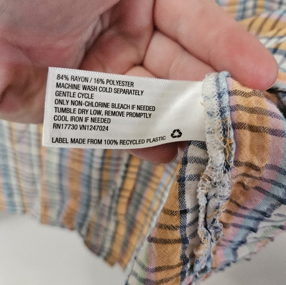 Goodfellow Mens Plaid Pastel Button Up Shirt! - Picture 4 of 6